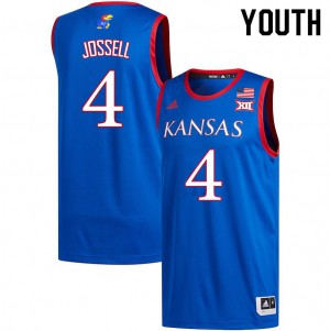 Youth Kansas Jayhawks Latrell Jossell #4 Royal NCAA Jersey 369913-830