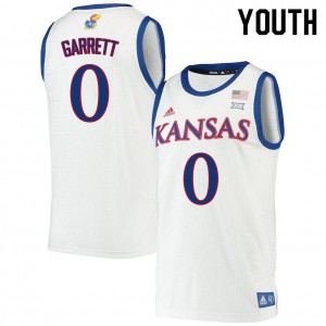 Youth Kansas Jayhawks Marcus Garrett #0 University White Jerseys 451369-618