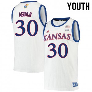 Youth Kansas Jayhawks Ochai Agbaji #30 Basketball White Jerseys 204335-834