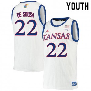 Youth Kansas Jayhawks Silvio De Sousa #22 College White Jersey 689757-599