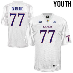 Youth Kansas Jayhawks Bryce Cabeldue #77 White Alumni Jerseys 954282-758