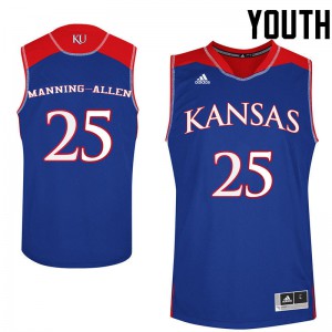Youth Kansas Jayhawks Caelynn Manning-Allen #25 NCAA Royal Jersey 476848-612
