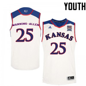 Youth Kansas Jayhawks Caelynn Manning-Allen #25 Alumni White Jersey 659935-734