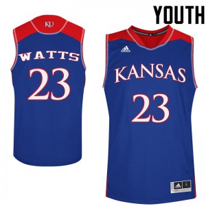 Youth Kansas Jayhawks Eboni Watts #23 Royal High School Jersey 590379-344