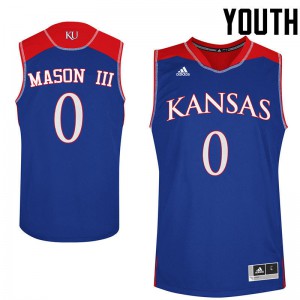 Youth Kansas Jayhawks Frank Mason III #0 Basketball Royal Jerseys 457857-240