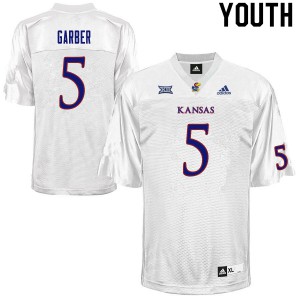 Youth Kansas Jayhawks Gabe Garber #5 White Alumni Jerseys 287941-955