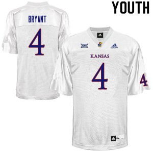 Youth Kansas Jayhawks Jacobee Bryant #4 White High School Jerseys 884111-201