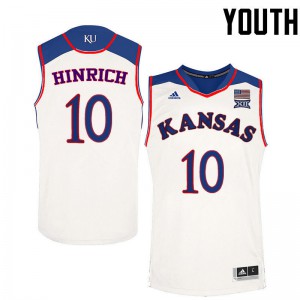 Youth Kansas Jayhawks Kirk Hinrich #10 White Embroidery Jersey 914010-639