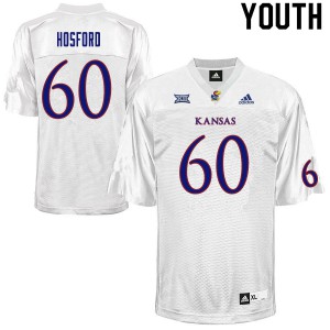 Youth Kansas Jayhawks Luke Hosford #60 White Official Jersey 995689-729