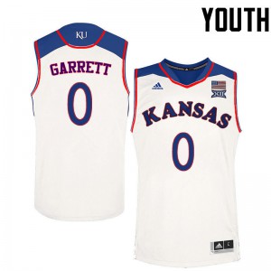 Youth Kansas Jayhawks Marcus Garrett #0 White High School Jerseys 969580-768