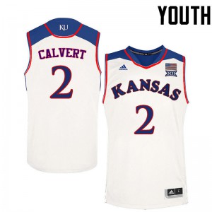 Youth Kansas Jayhawks McKenzie Calvert #2 White University Jersey 792904-627