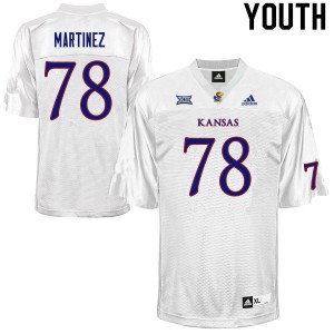 Youth Kansas Jayhawks Nicholas Martinez #78 Player White Jerseys 266956-322