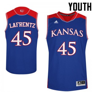 Youth Kansas Jayhawks Raef LaFrentz #45 Official Royal Jerseys 397042-514