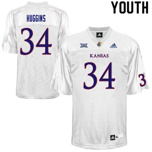 Youth Kansas Jayhawks Will Huggins #34 White NCAA Jersey 194721-309